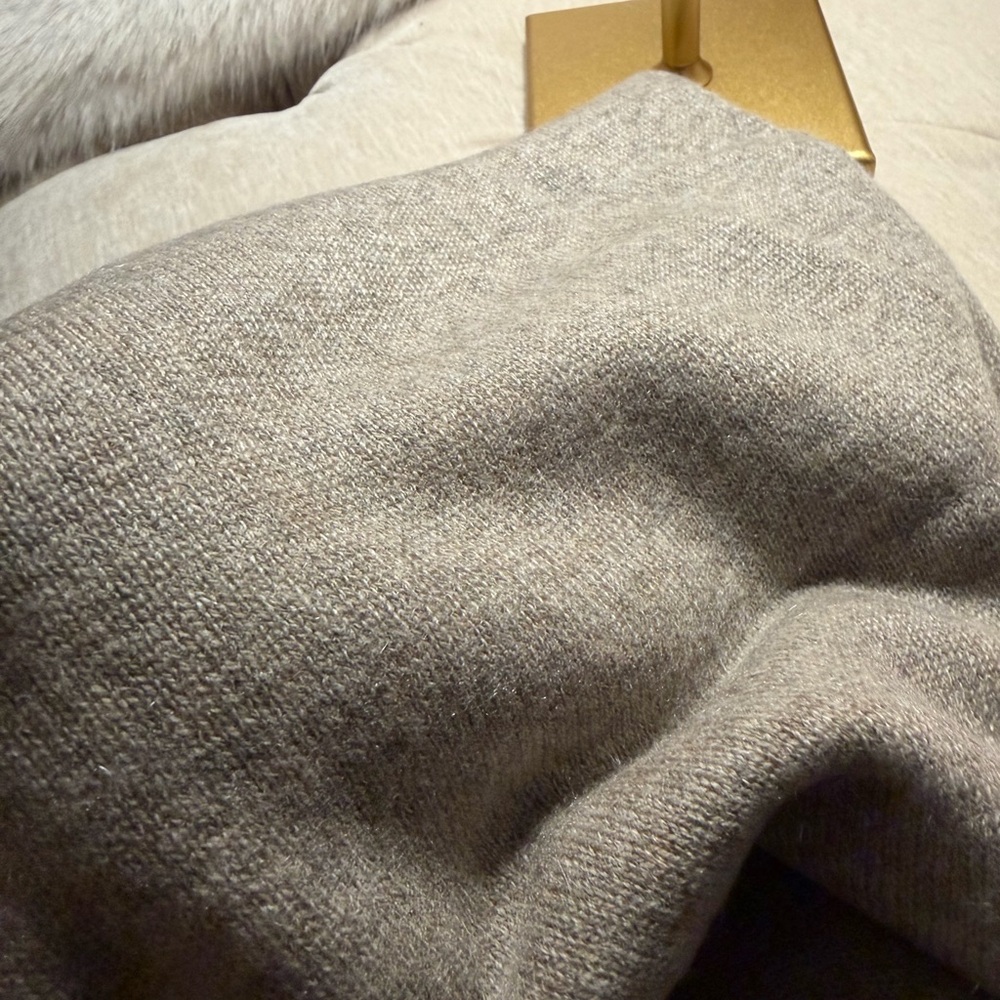 Soft Neutral Knit Scarf
